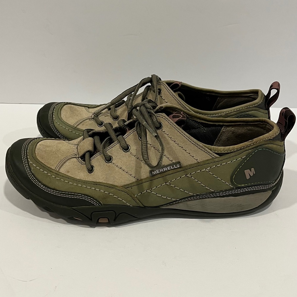 Merrell Dusty Olive Q Form Comfort Hiking Shoes Women's 9.5 Suede Leather